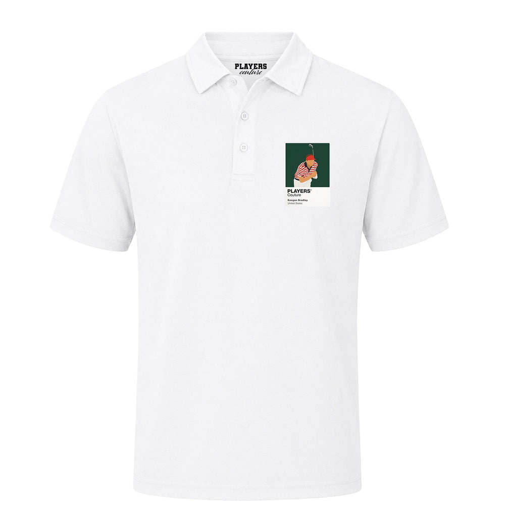 Keegan Bradley Golf Icon Frame Men's Polo Shirt - White