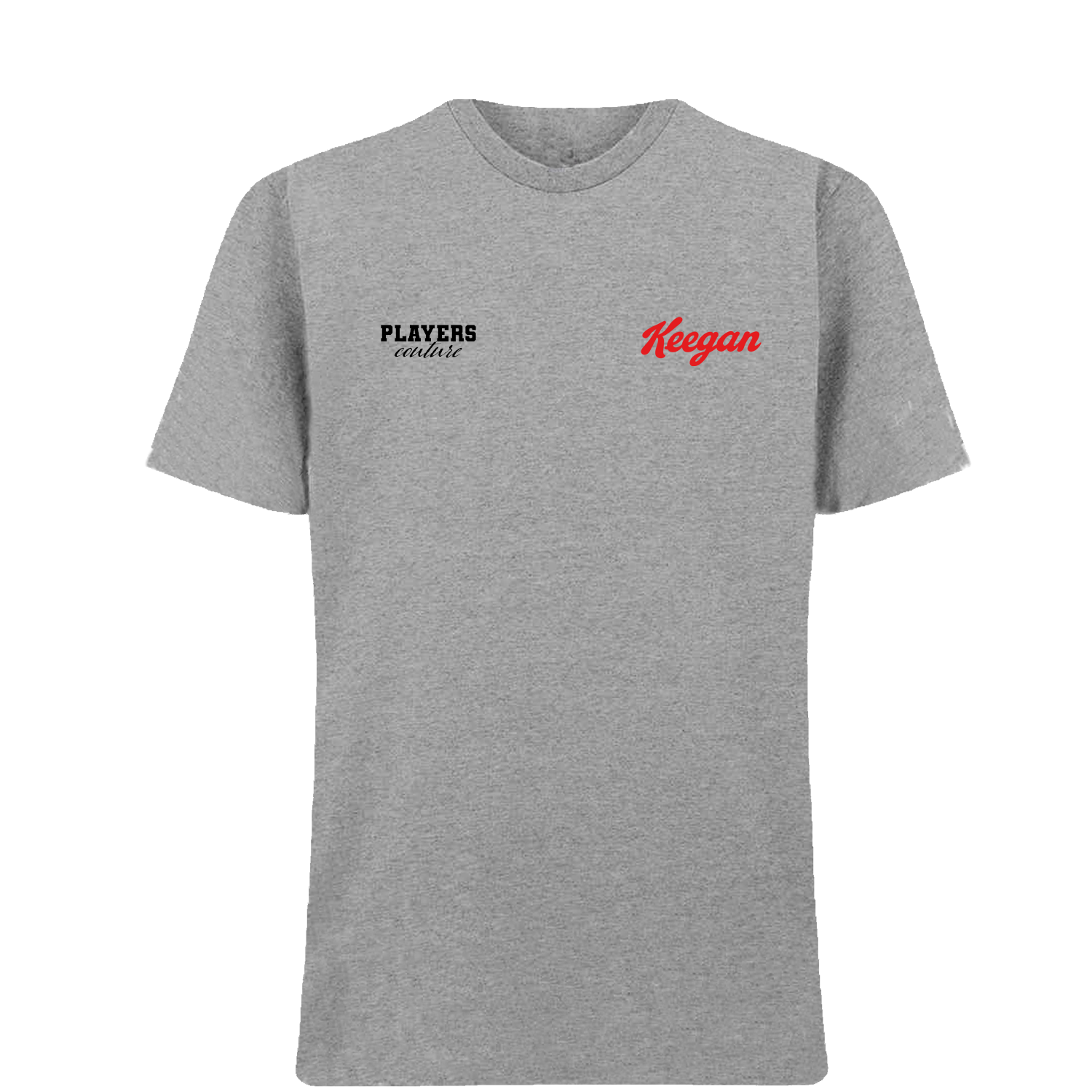 Keegan Logo Players Couture Mens T-Shirt Gray