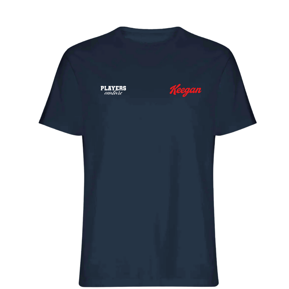 Keegan Logo Players Couture Mens T-Shirt Navy