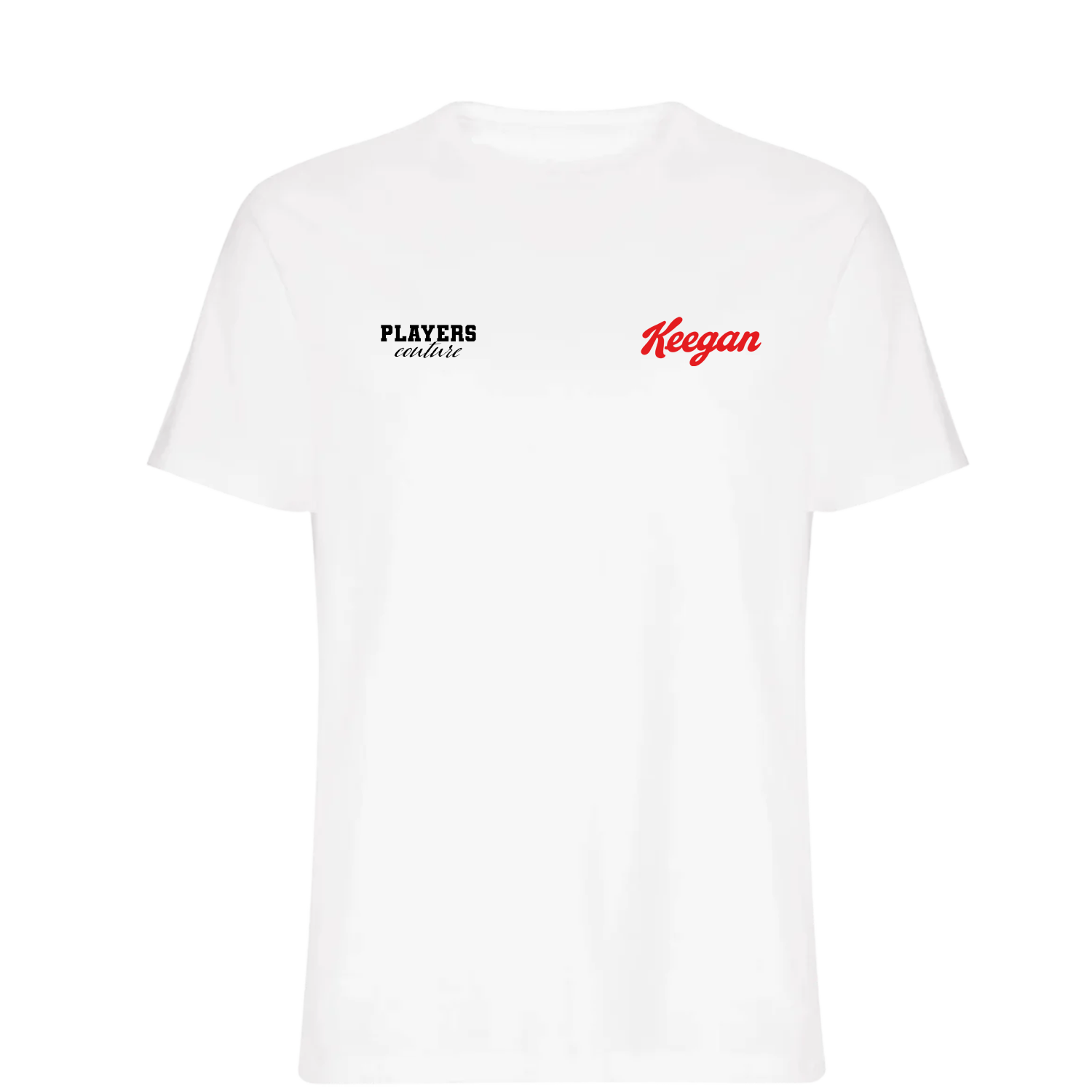 Keegan Logo Players Couture Mens T-Shirt White