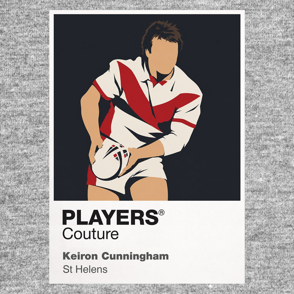 Keiron Cunningham St Helens rugby league hoodie grey