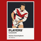 Keiron Cunningham St Helens rugby league T-shirt red