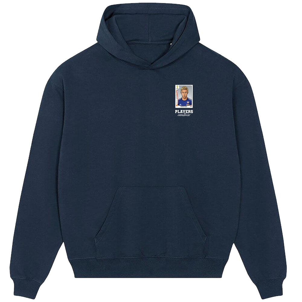 Keisuke Honda World Cup Sticker Men's Hoodie – keisuke honda sticker mens navy hoodie Players Couture design