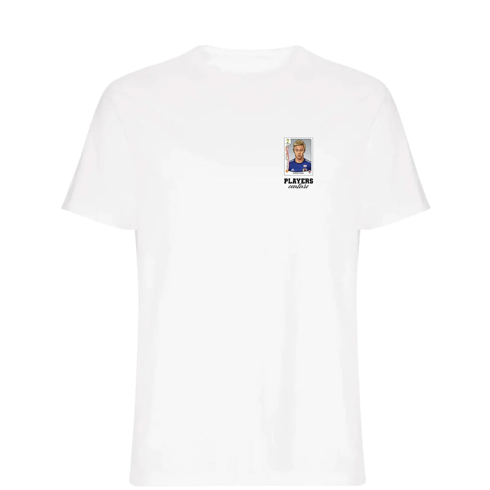 Keisuke Honda World Cup t-shirt – white men's t-shirt featuring the Keisuke Honda World Cup Players Couture logo