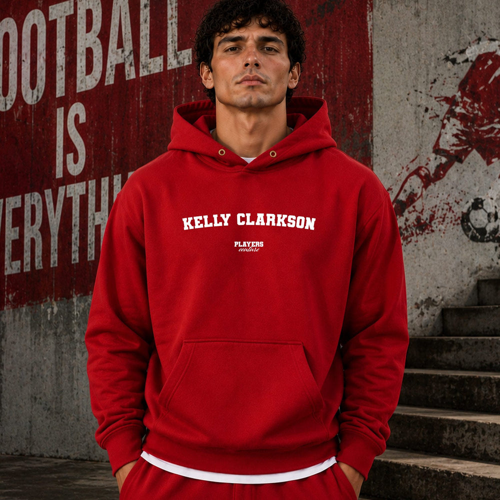 Kelly Clarkson name-print hoodie - red