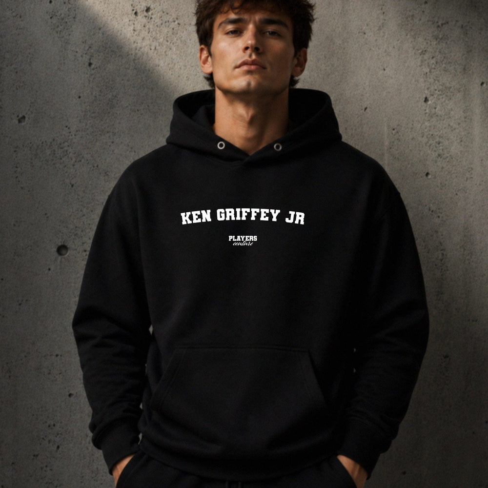 Ken Griffey Jr name-print hoodie - black