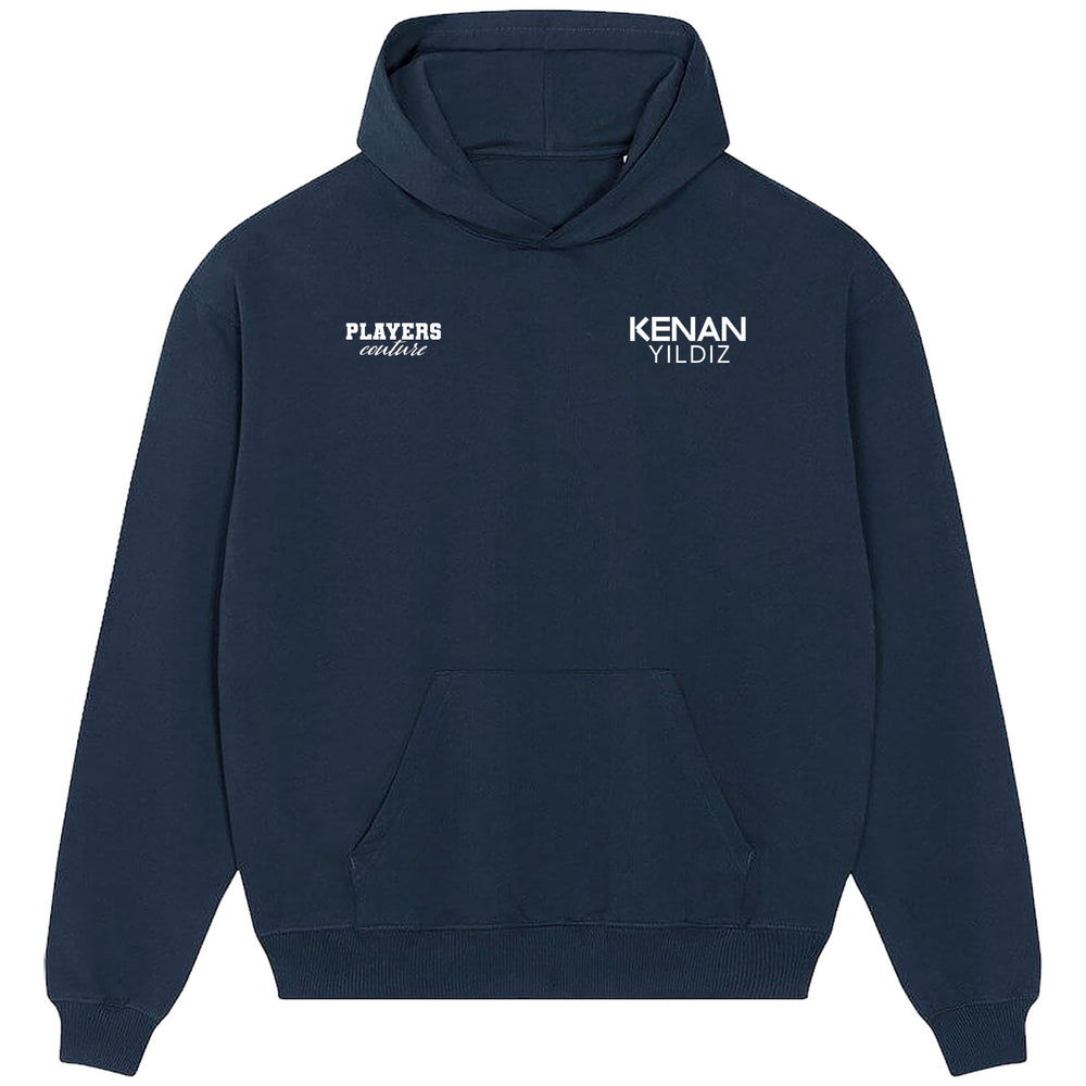 Kenan Yildiz Logo Players Couture Men's Casual Hoodie Navy
