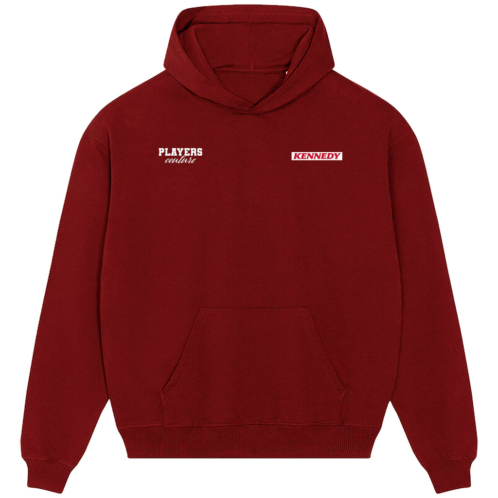 Kennedy Logo Players Couture Men's Casual Hoodie Red