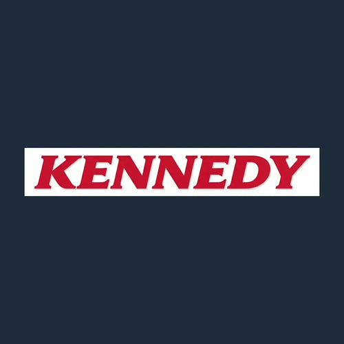 Kennedy Logo Men's Hoodie – navy close-up detail shot of the Kennedy Players Couture logo design