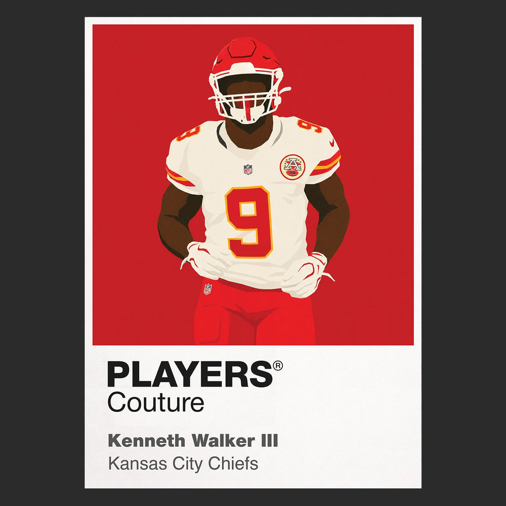 Kenneth Walker III Kansas City Chiefs black Icon Frame artwork detail