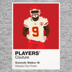 Kenneth Walker III Kansas City Chiefs grey Icon Frame artwork detail