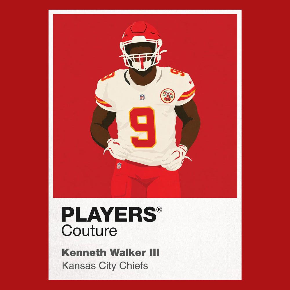 Kenneth Walker III Kansas City Chiefs red Icon Frame artwork detail