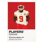 Kenneth Walker III Kansas City Chiefs white Icon Frame artwork detail