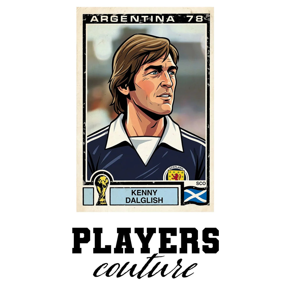 Kenny Dalglish World Cup Sticker Kids T-Shirt – kenny dalglish 78 white Players Couture design
