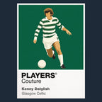 Kenny Dalglish Celtic Icon Frame Men's Hoodie — Navy Artwork