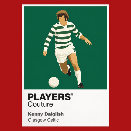 Kenny Dalglish Celtic Icon Frame Men's Hoodie — Red Artwork