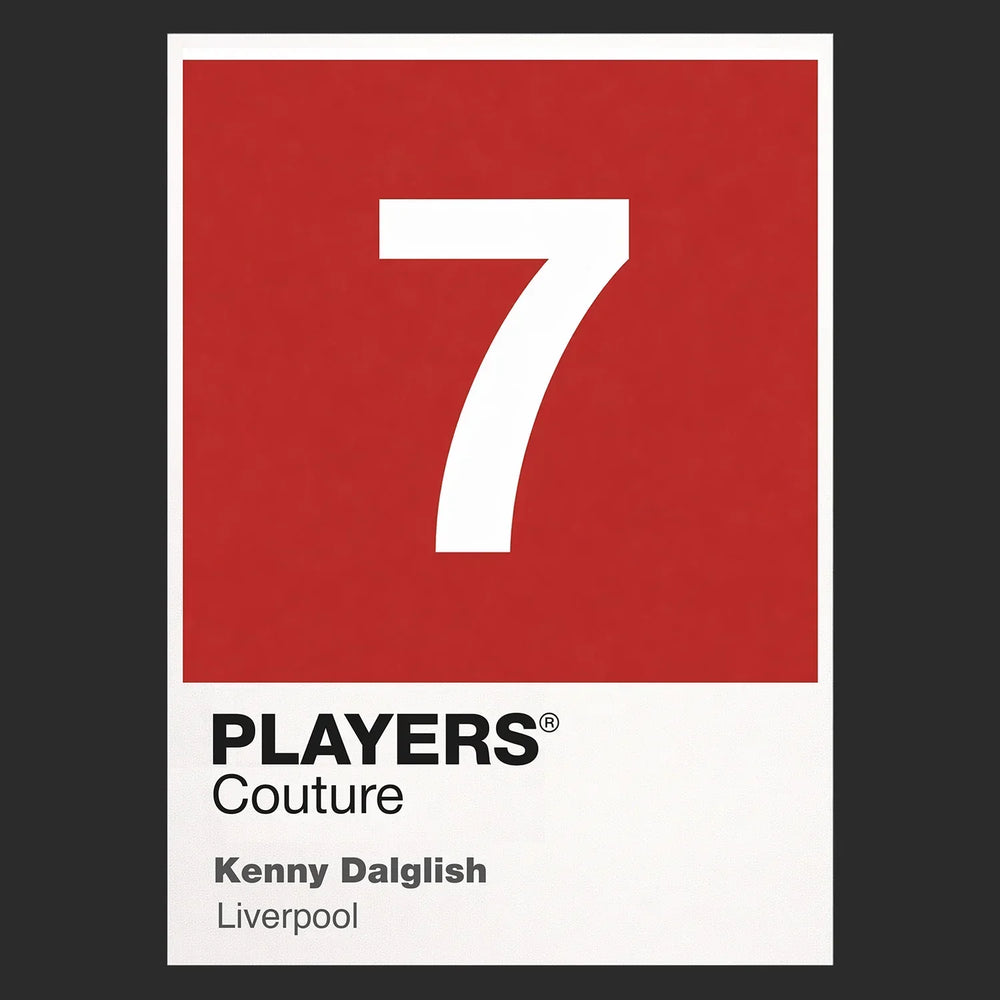 Kenny Dalglish 7 Football Shirt Frame Men's Hoodie – black close-up detail shot of the Kenny Dalglish 7 Football Players