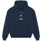 Kenny Dalglish hoodie – navy men's hoodie with white Kenny Dalglish letters and Players Couture logo on the chest