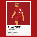 Kenny Dalglish Liverpool 2 Icon Frame — Pantone-style player illustration art card