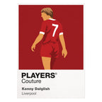 Kenny Dalglish Liverpool 2 Icon Frame — Pantone-style player illustration art card