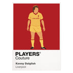 Kenny Dalglish Liverpool 3 Icon Frame — Pantone-style player illustration art card