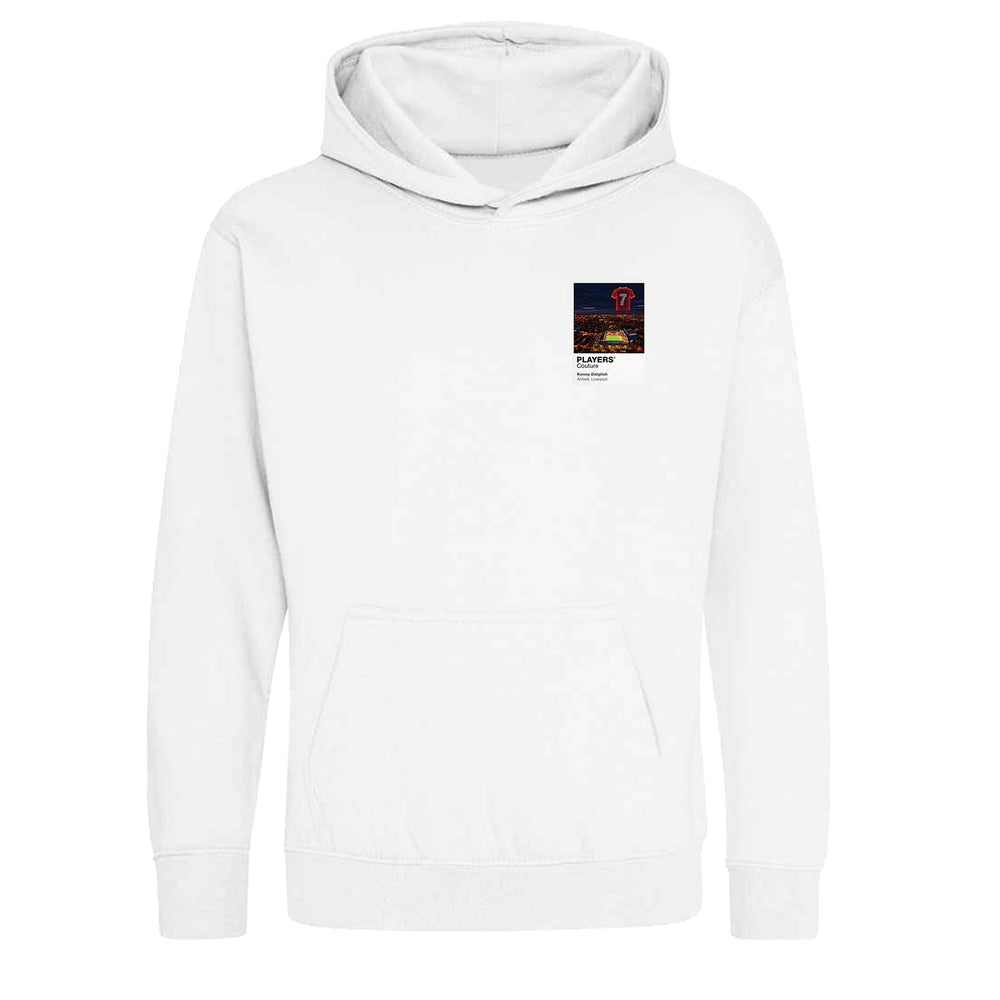 Kenny Dalglish Liverpool Icons in Lights Frame Kids Hoodie in White
