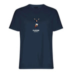Kenny Dalglish Icon t-shirt – navy men's t-shirt with white Kenny Dalglish Icon letters and Players Couture logo on the chest