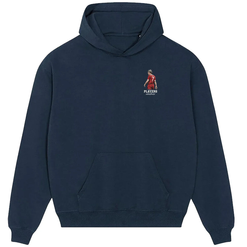 Kenny Dalglish hoodie – navy men's hoodie featuring the Kenny Dalglish Players Couture logo