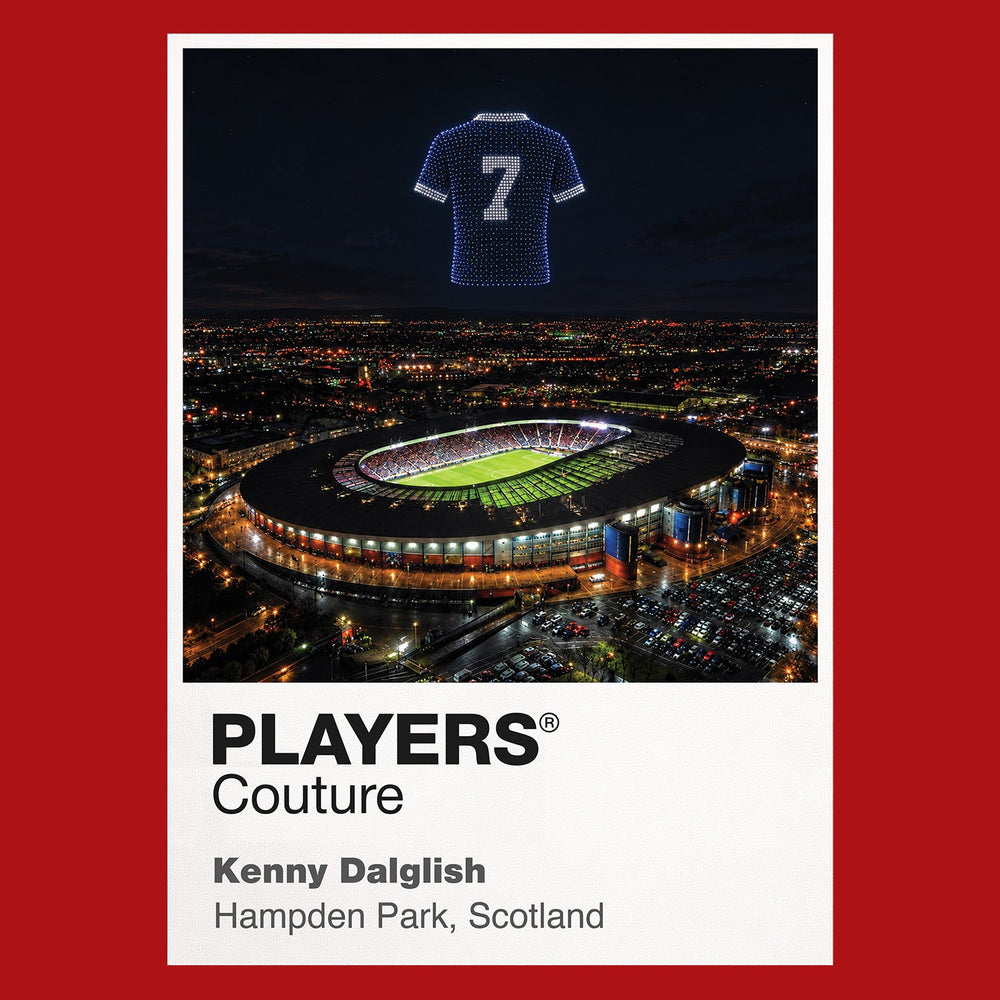 Kenny Dalglish Scotland number 7 Icons in Lights Frame artwork in red