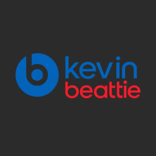 Kevin Beattie Logo Men's Hoodie – black close-up detail shot of the Kevin Beattie Players Couture logo design