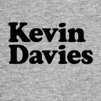 Kevin Davies Logo Men's Hoodie – grey close-up detail shot of the Kevin Davies Players Couture logo design