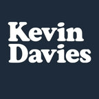 Kevin Davies Logo Men's Hoodie – navy close-up detail shot of the Kevin Davies Players Couture logo design