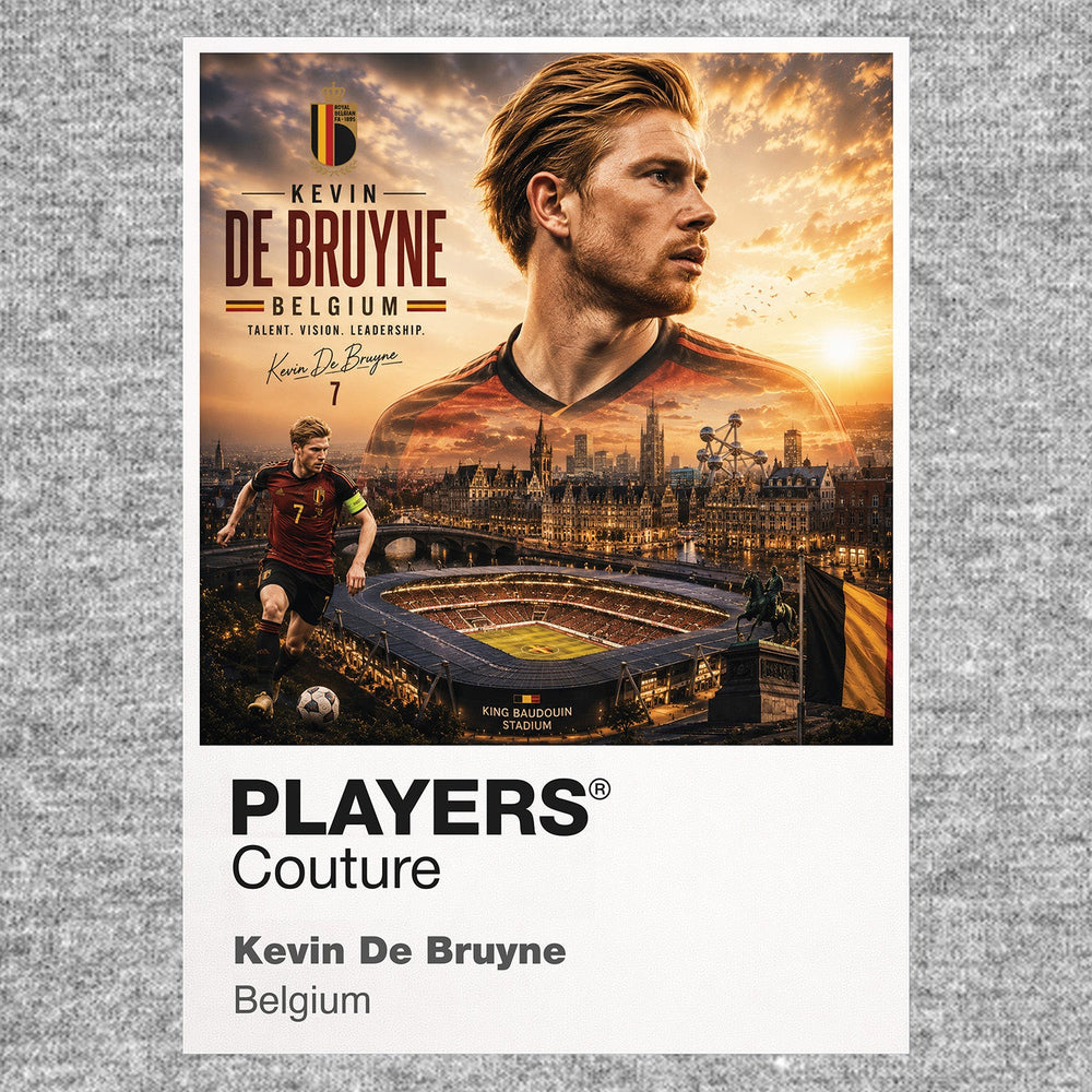 Kevin De Bruyne Belgium Atlas Frame artwork by Players Couture