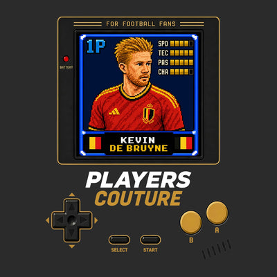 Kevin De Bruyne 1P 8-Bit t-shirt retro gaming design by Players Couture