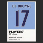 Kevin De Bruyne 17 Football Shirt Frame Men's Hoodie – black close-up detail shot of the Kevin De Bruyne 17 Football Players