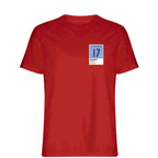 Kevin De Bruyne 17 Football t-shirt – red men's t-shirt featuring the Kevin De Bruyne 17 Football Players Couture logo