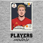 Kevin De Bruyne World Cup Sticker Kids Hoodie – kevin de bruyne grey Players Couture design