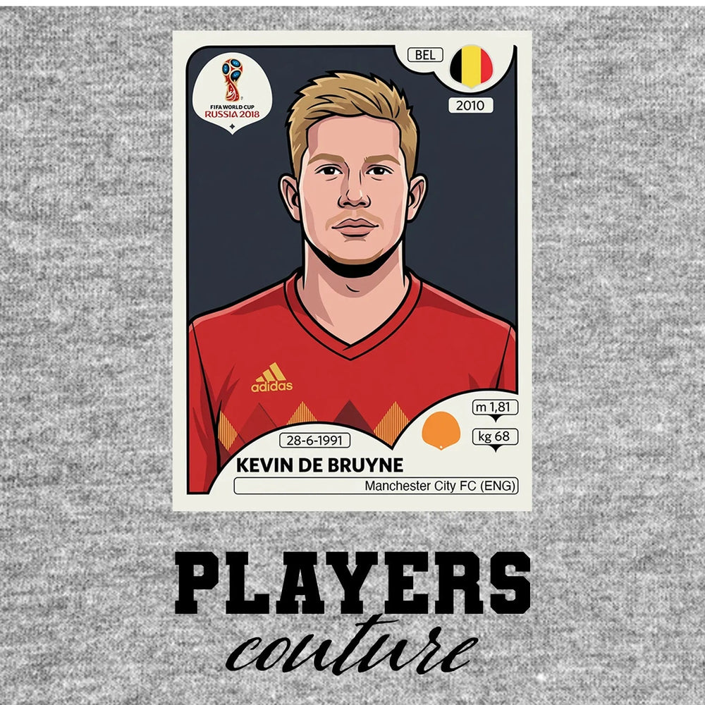 Kevin De Bruyne World Cup Sticker Men's Hoodie – kevin de bruyne grey Players Couture design