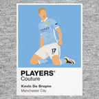 Kevin De Bruyne Manchester City Icon Frame Men's Hoodie — Gray Artwork
