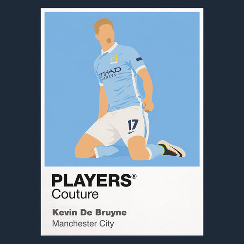 Kevin De Bruyne Manchester City Icon Frame Men's Hoodie — Navy Artwork
