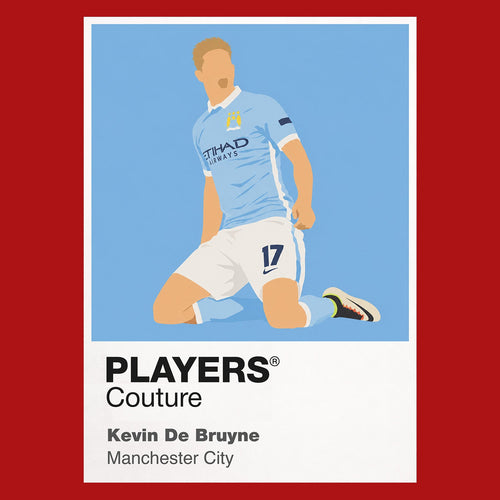 Kevin De Bruyne Manchester City Icon Frame Men's Hoodie — Red Artwork