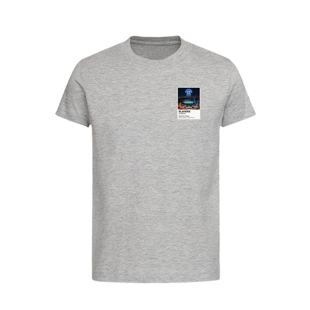 Kevin De Bruyne Manchester City Icons in Lights Frame Kids T-Shirt in Gray