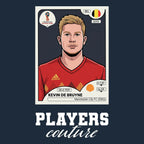 Kevin De Bruyne World Cup Sticker Kids T-Shirt – kevin de bruyne navy Players Couture design