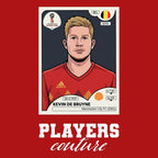 Kevin De Bruyne World Cup Sticker Kids T-Shirt – kevin de bruyne red Players Couture design