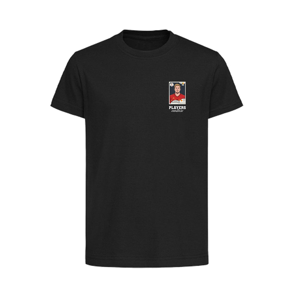 Kevin De Bruyne World Cup Sticker Kids T-Shirt – kevin de bruyne sticker kids black tshirt Players Couture design