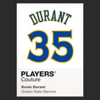 Kevin Durant 35 Jersey Frame Men's T-Shirt – black close-up detail shot of the Kevin Durant 35 Players Couture logo design