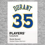 Kevin Durant 35 Jersey Frame Men's T-Shirt – grey close-up detail shot of the Kevin Durant 35 Players Couture logo design
