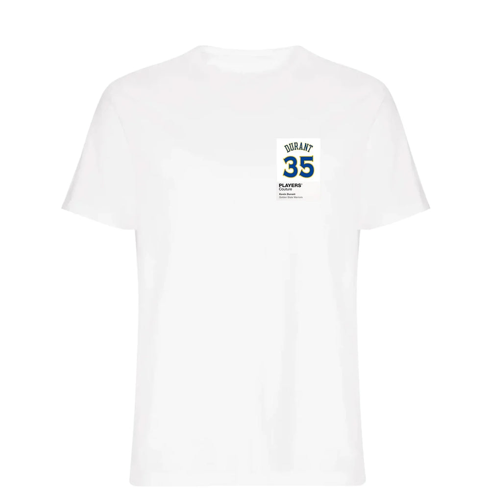 Kevin Durant 35 t-shirt – white men's t-shirt featuring the Kevin Durant 35 Players Couture logo