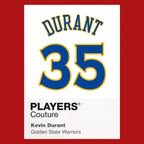 Kevin Durant 35 Jersey Frame Men's T-Shirt – red close-up detail shot of the Kevin Durant 35 Players Couture logo design