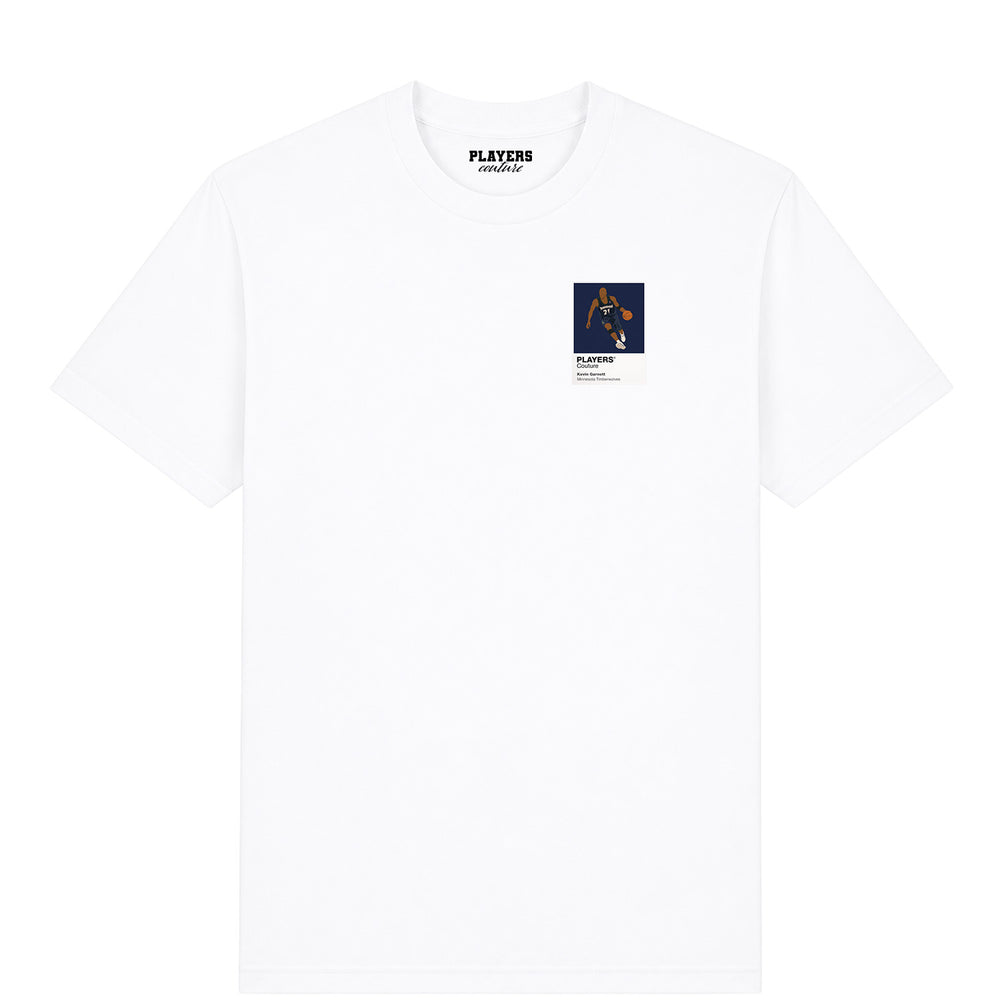 Kevin Garnett Timberwolves Basketball Icon Frame Men's T-Shirt - White